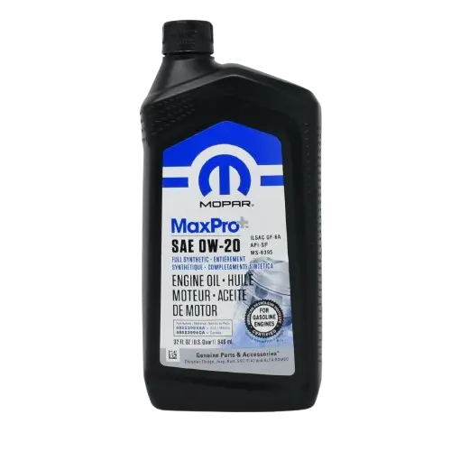 MOPAR 0W20 ACEITE MOTOR FULL SINTETICO JEEP DODGE RAM CHRYSLER 1QT. 946ML.