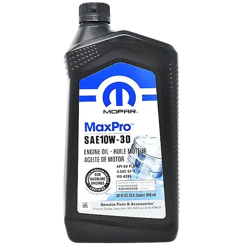 MOPAR 10W30 ACEITE MOTOR JEEP DODGE RAM CHRYSLER  1QT. 946ML.