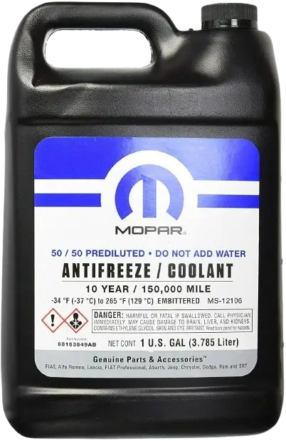 MOPAR R-003 REFRIGERANTE PURPURA JEEP DODGE RAM CHRYSLER 2013-UP PREDILUIDO 50/50 GL/3.78L
